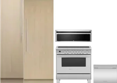 5 Piece Package Includes Refrigerator, Freezer, Range, Hood And Dishwasher
